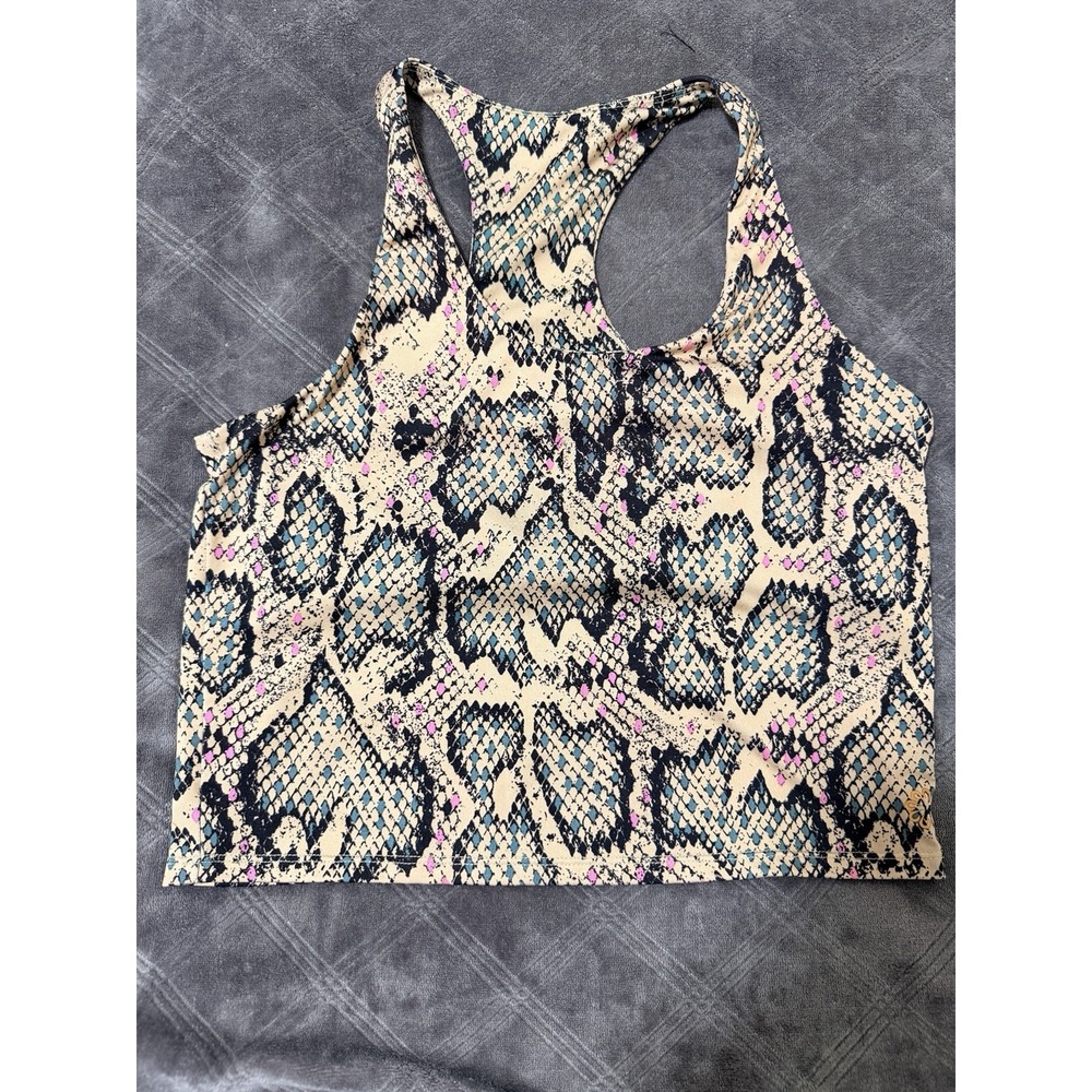 Pro Player Junior M Snake Print Racerback Athletic Tank Top long line Wicking